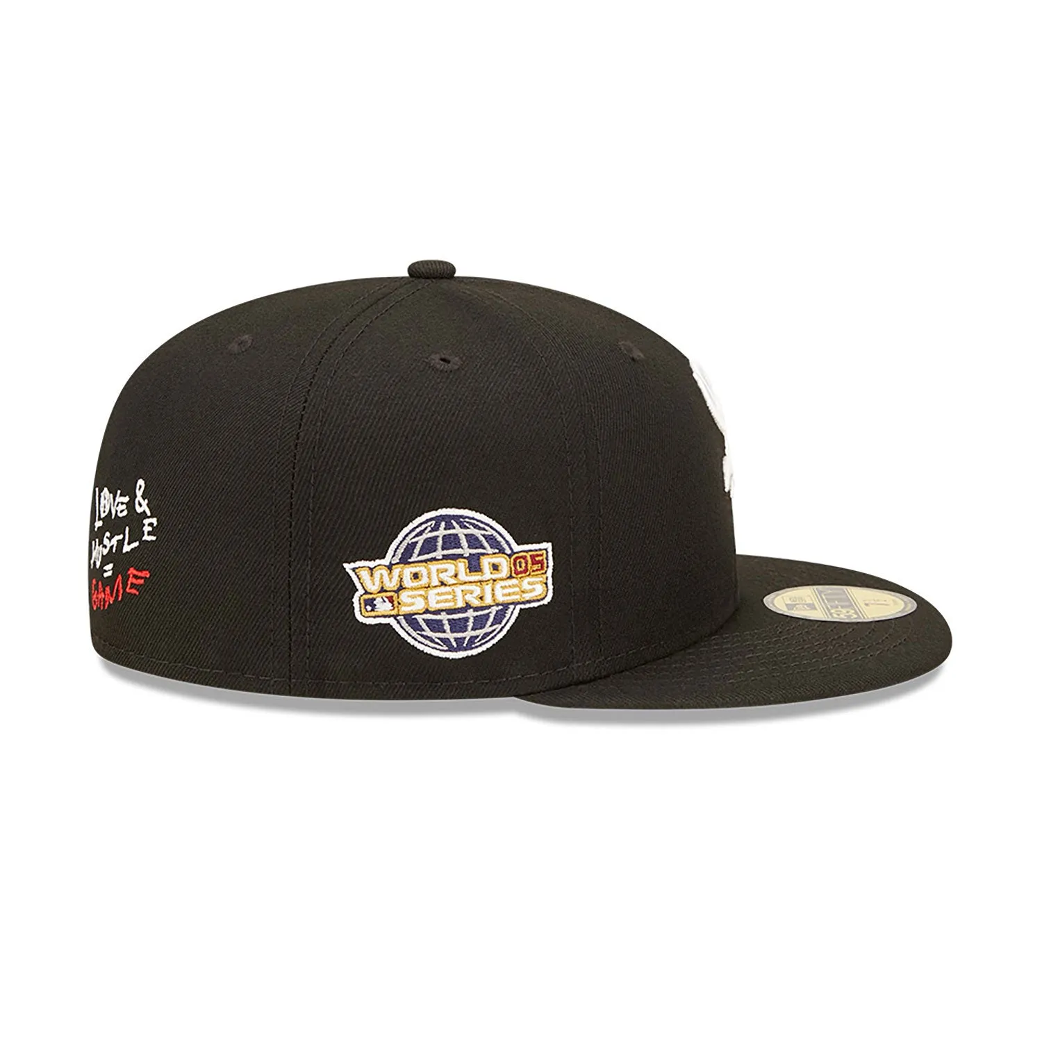 [60243674] Chicago White Sox 05 WS "Team Heart" Black 59FIFTY Mens Fitted Hat