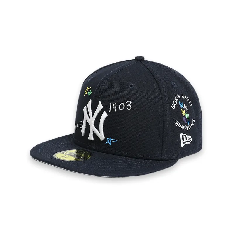 [60243726] New York Yankees "Scribble" Navy 59FIFTY Men's Fitted Hat