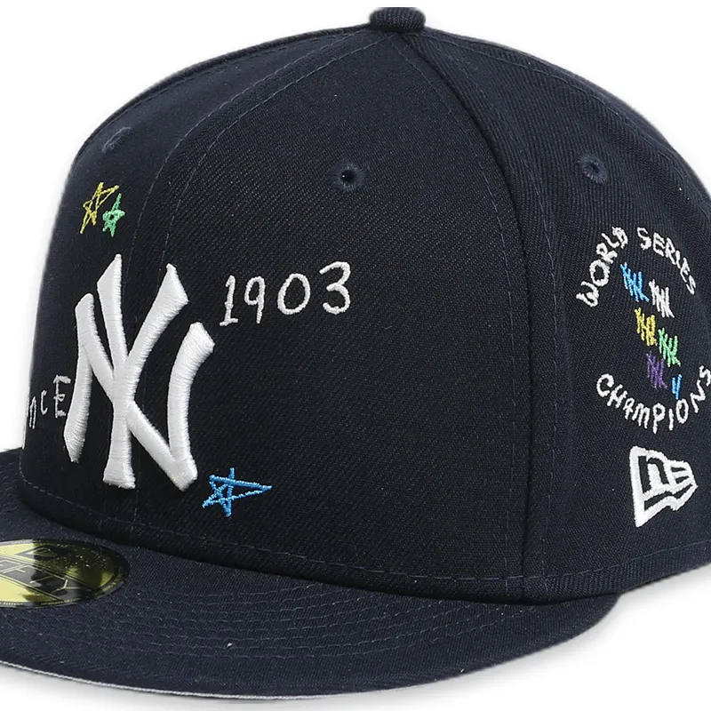 [60243726] New York Yankees "Scribble" Navy 59FIFTY Men's Fitted Hat