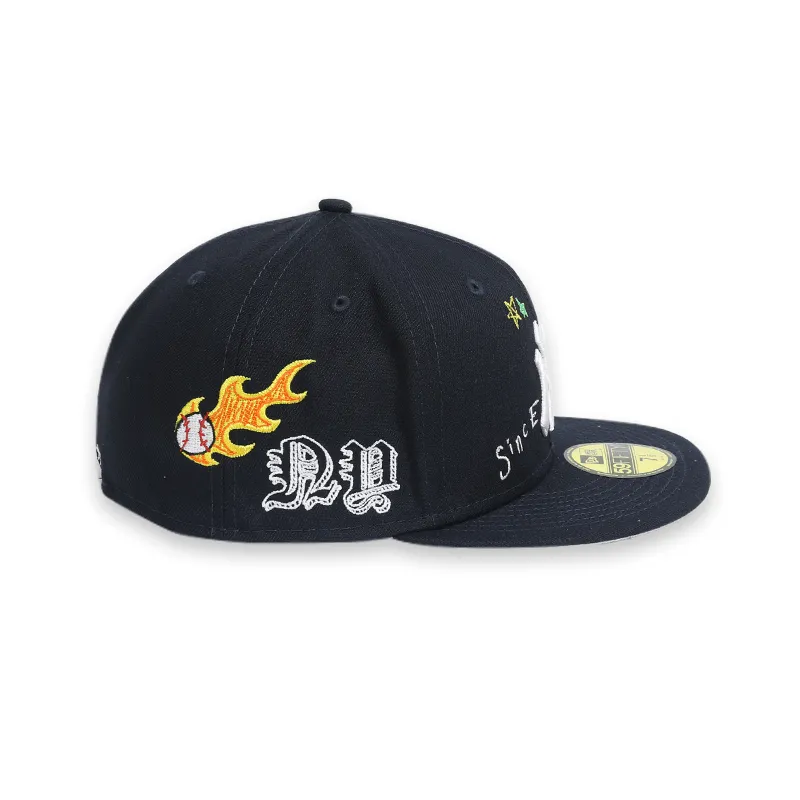 [60243726] New York Yankees "Scribble" Navy 59FIFTY Men's Fitted Hat