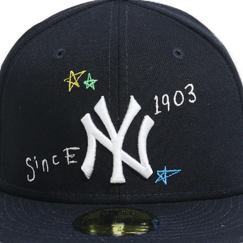 [60243726] New York Yankees "Scribble" Navy 59FIFTY Men's Fitted Hat