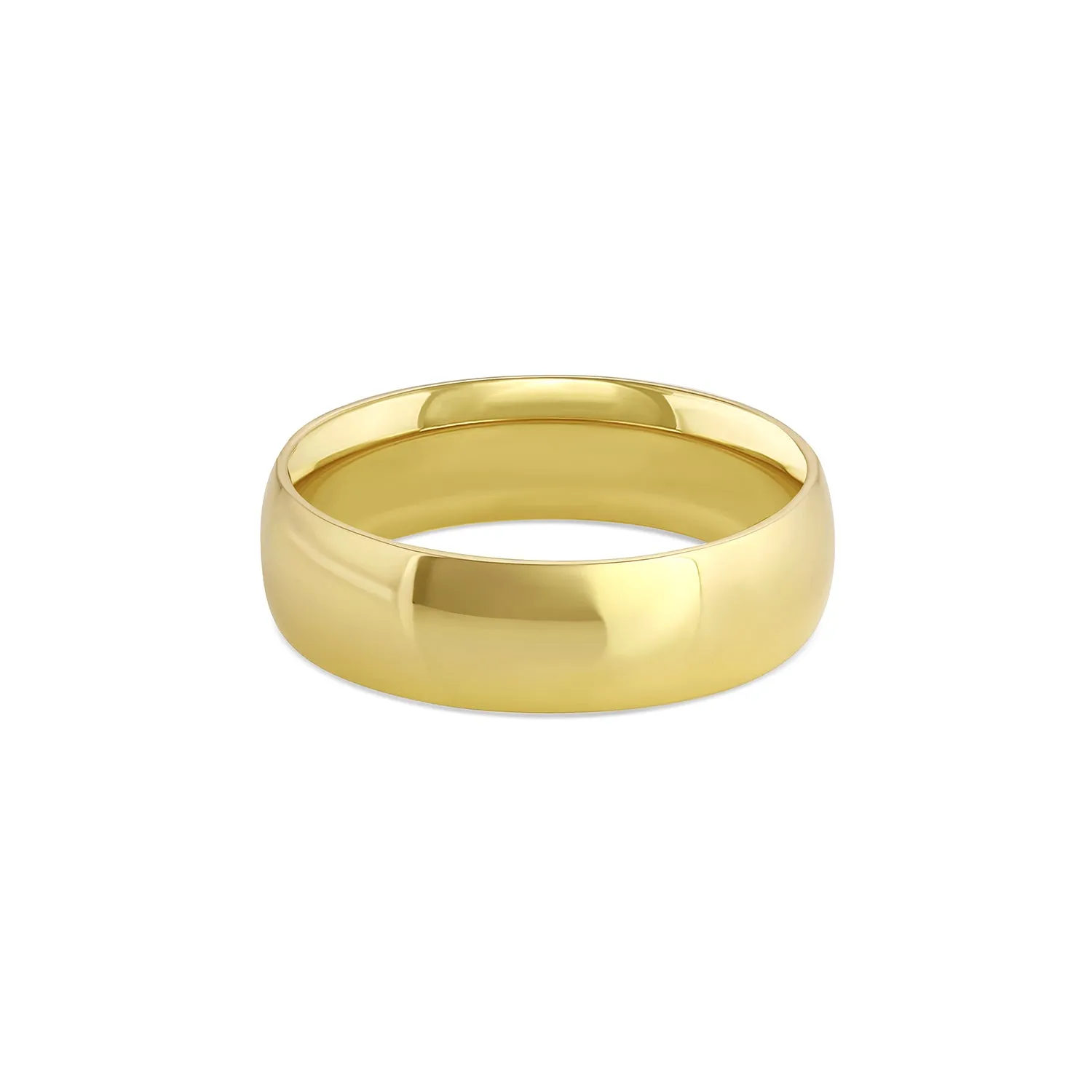 6mm Half-Round Band with Comfort Fit