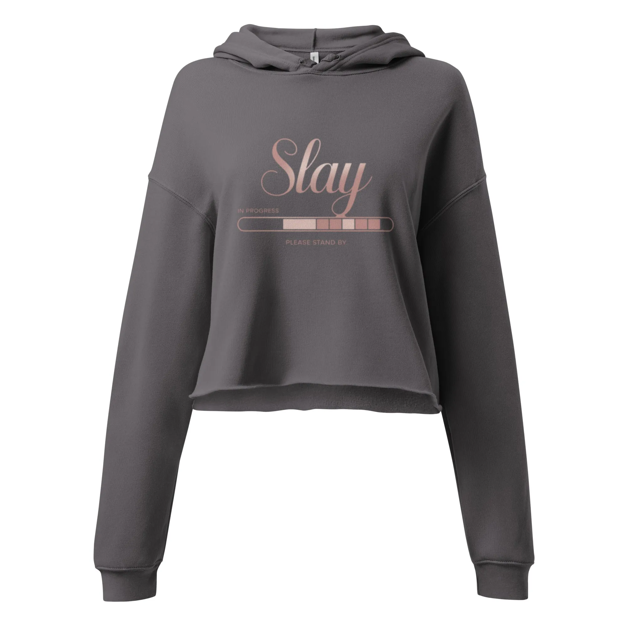 DUO MODERN "Slay In Progress" Please Stand By Crop Hoodie