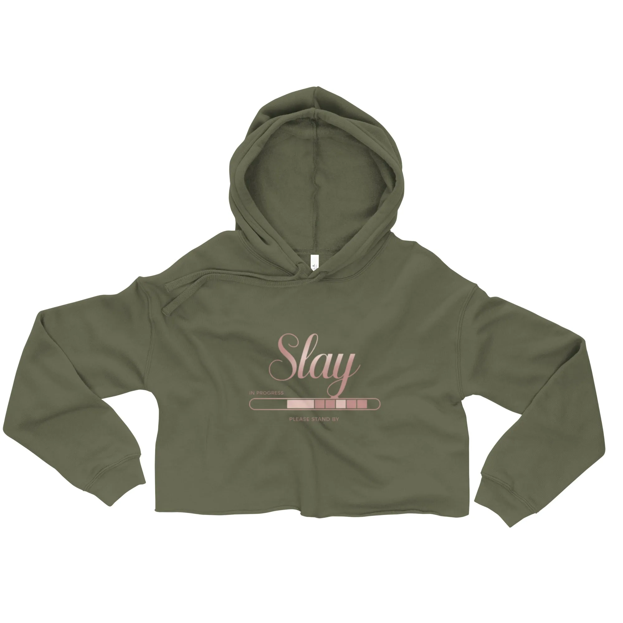DUO MODERN "Slay In Progress" Please Stand By Crop Hoodie