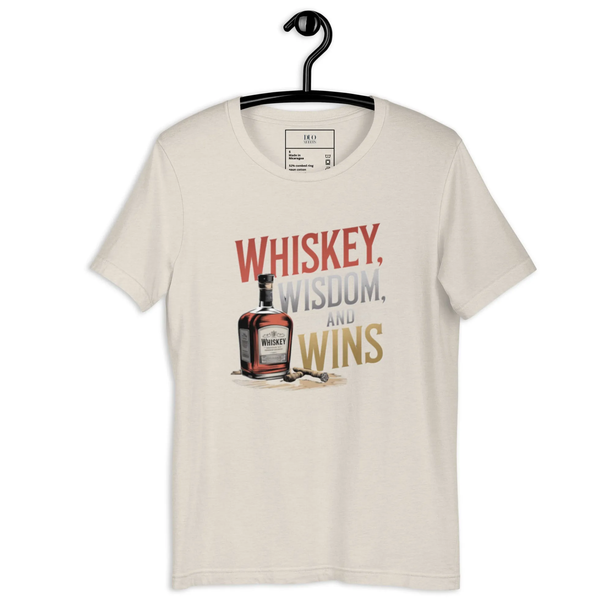 DUO MODERN "Whiskey, Wisdom, and Wins" Unisex T-shirt