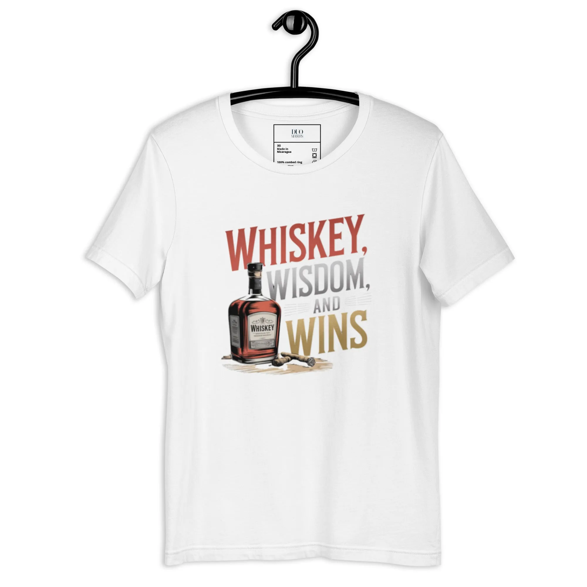 DUO MODERN "Whiskey, Wisdom, and Wins" Unisex T-shirt