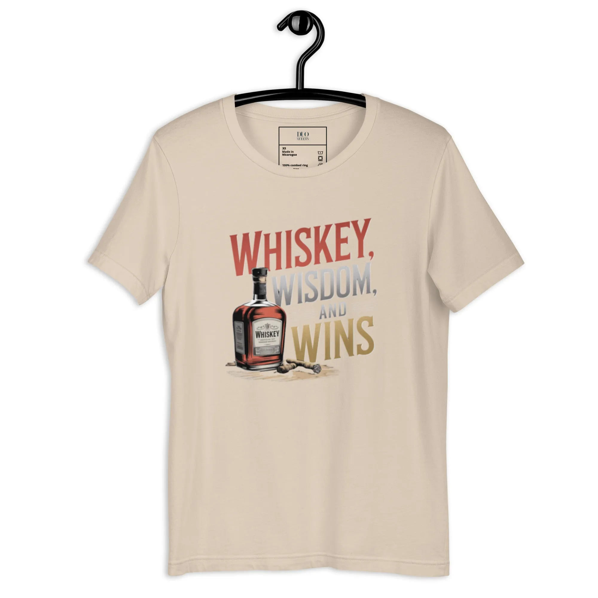 DUO MODERN "Whiskey, Wisdom, and Wins" Unisex T-shirt