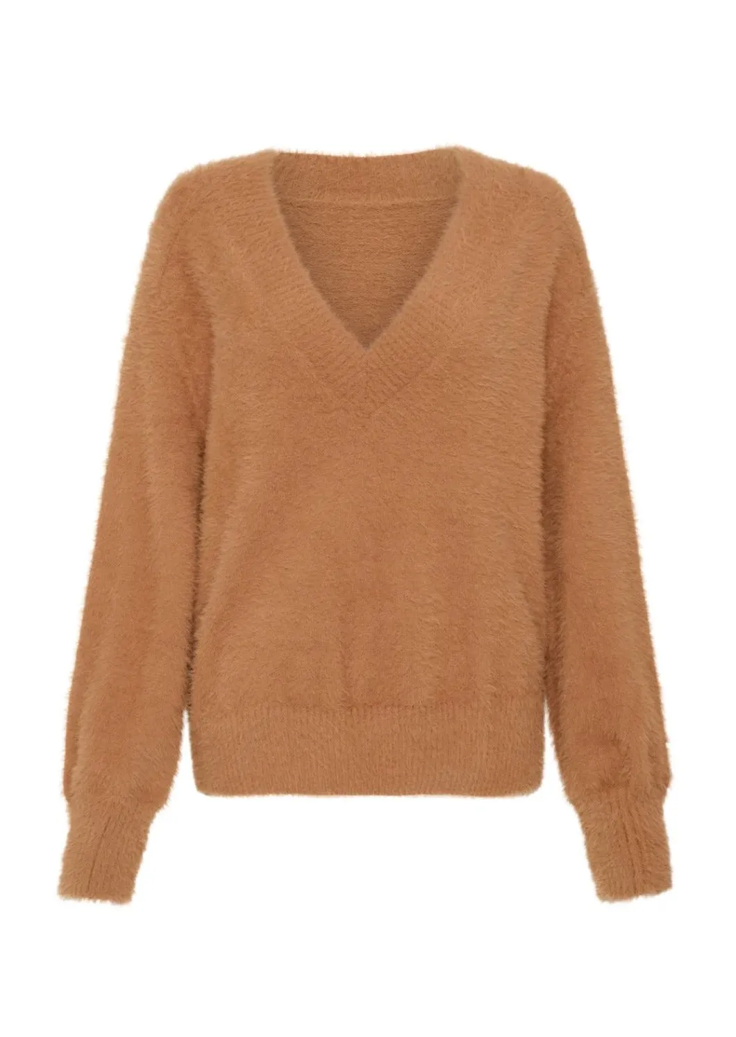Essential V Neck Caramel