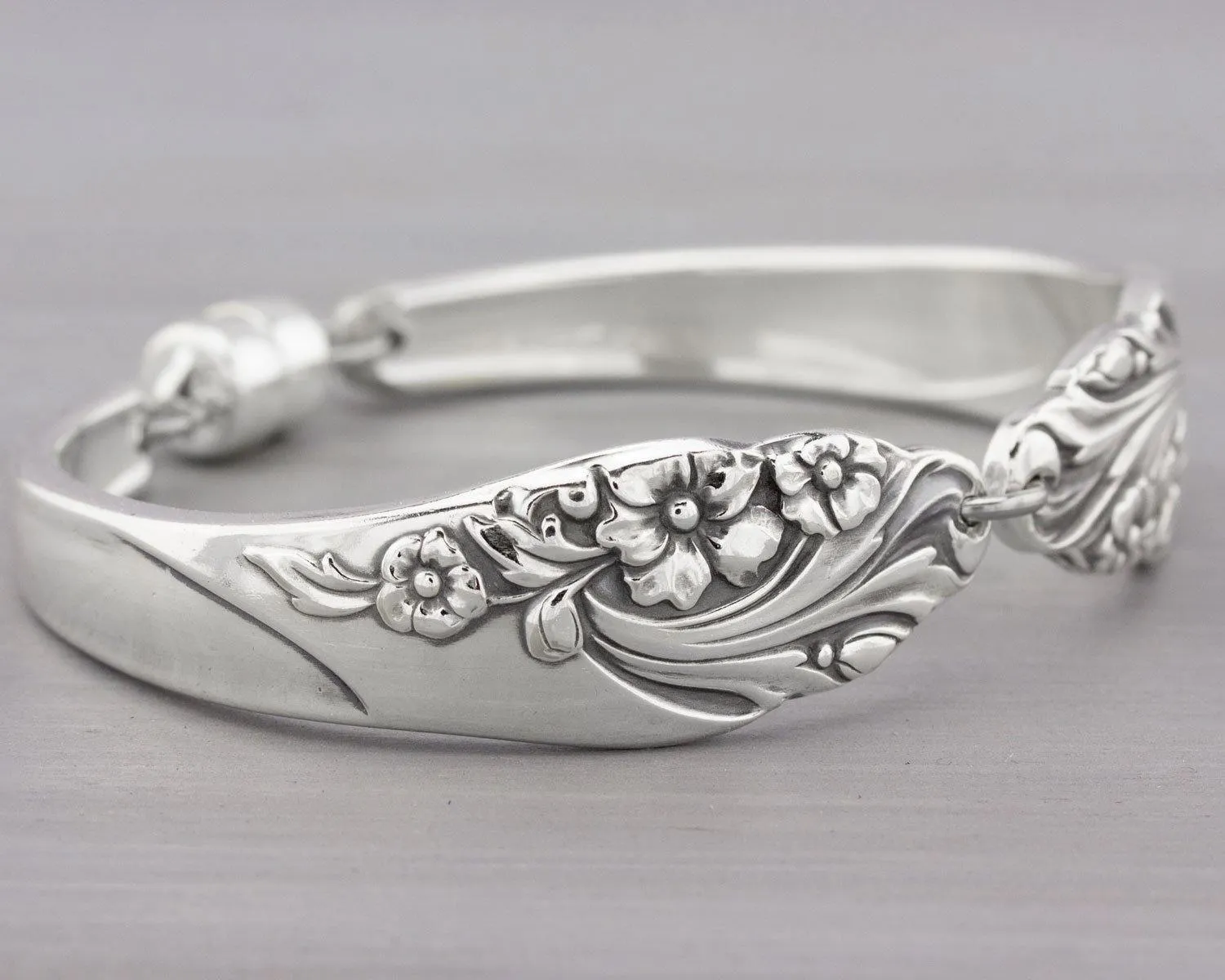 Evening Star 1950 Antique Silverware Spoon Bracelet
