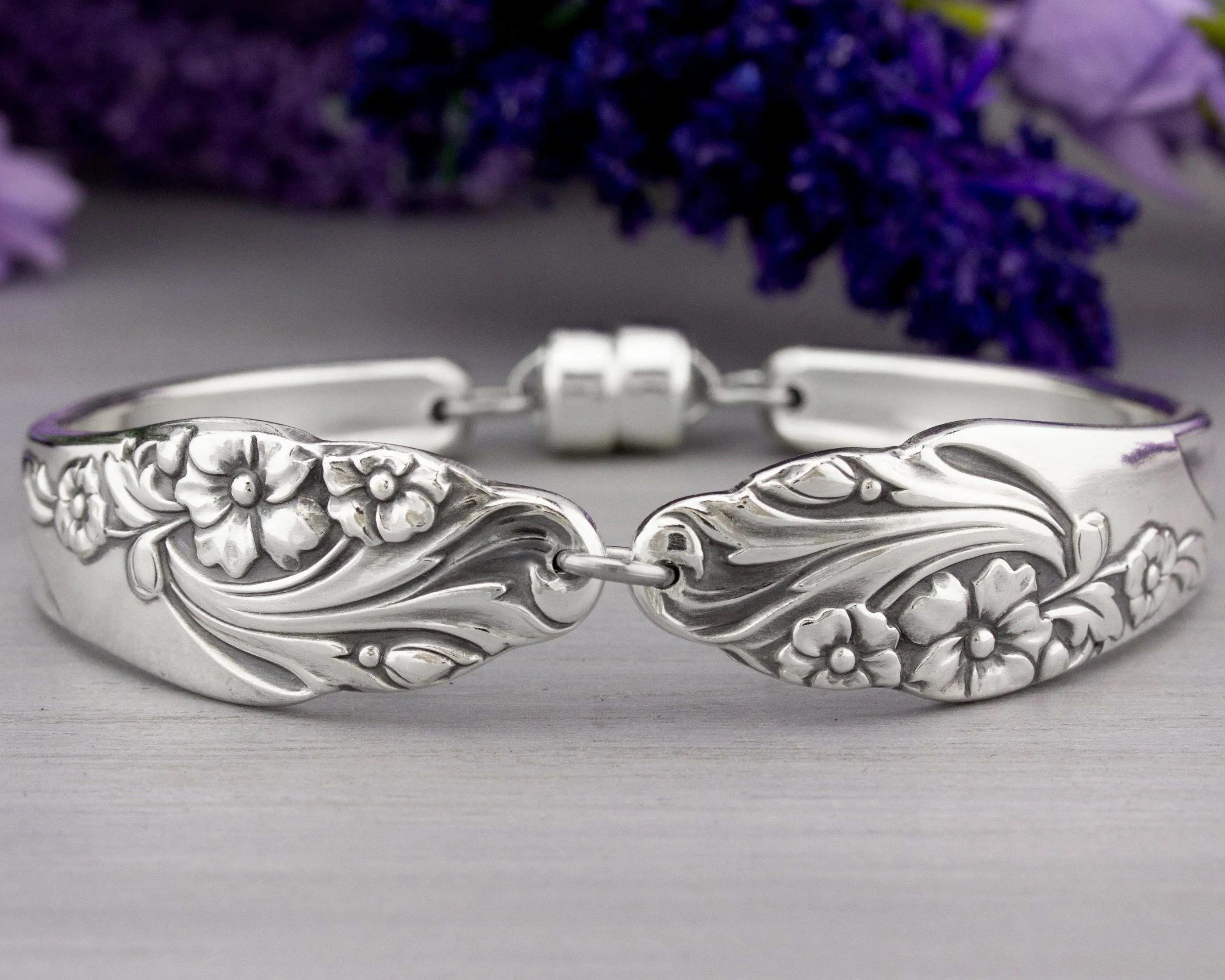 Evening Star 1950 Antique Silverware Spoon Bracelet