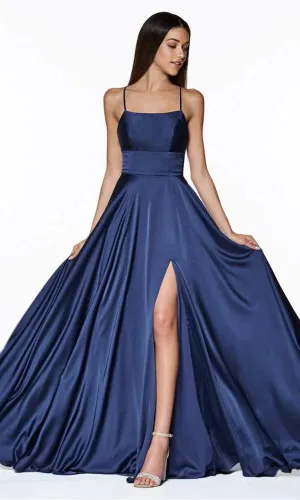 Fitted Blue Evening Dress