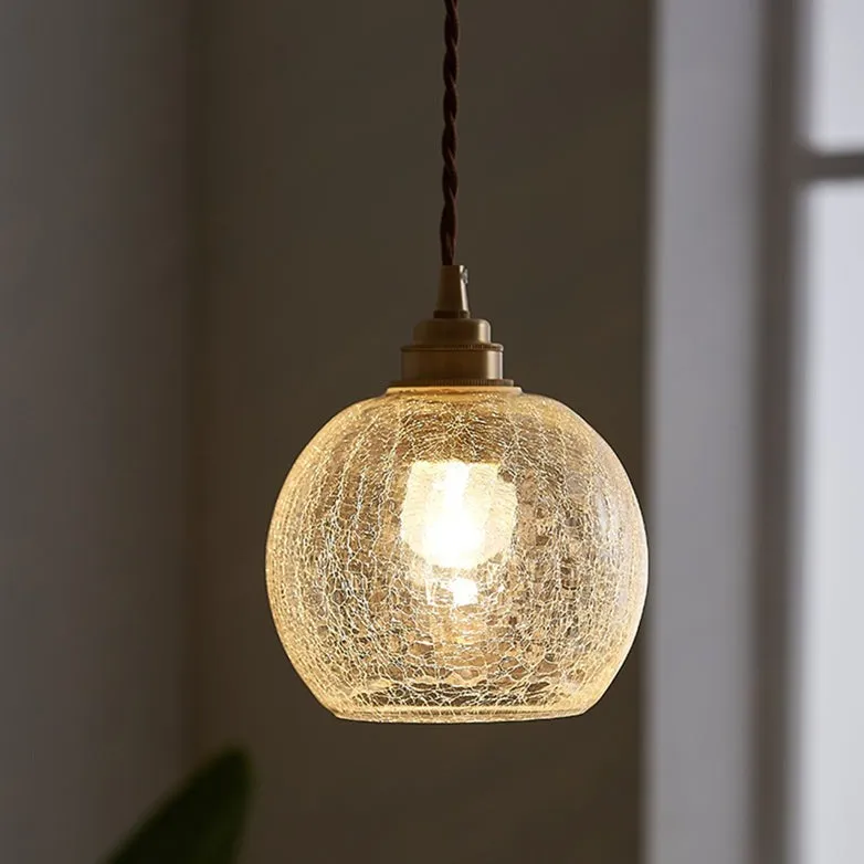Modern Pendant Lamp Glass Gold Hanging Light