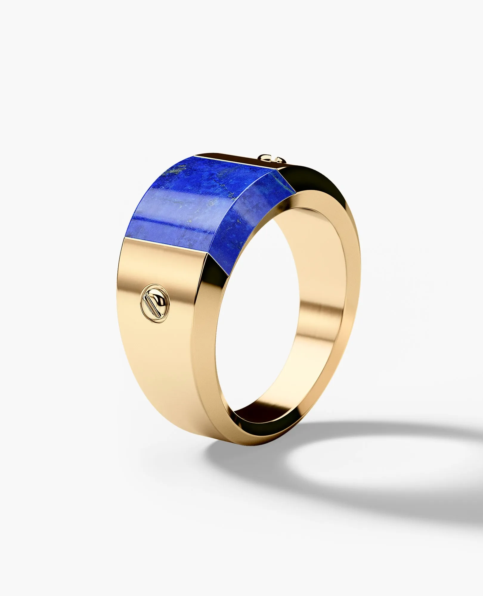 MONTANA Gold Signet Ring with Lapis