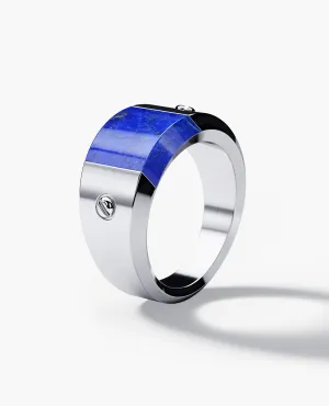 MONTANA Gold Signet Ring with Lapis