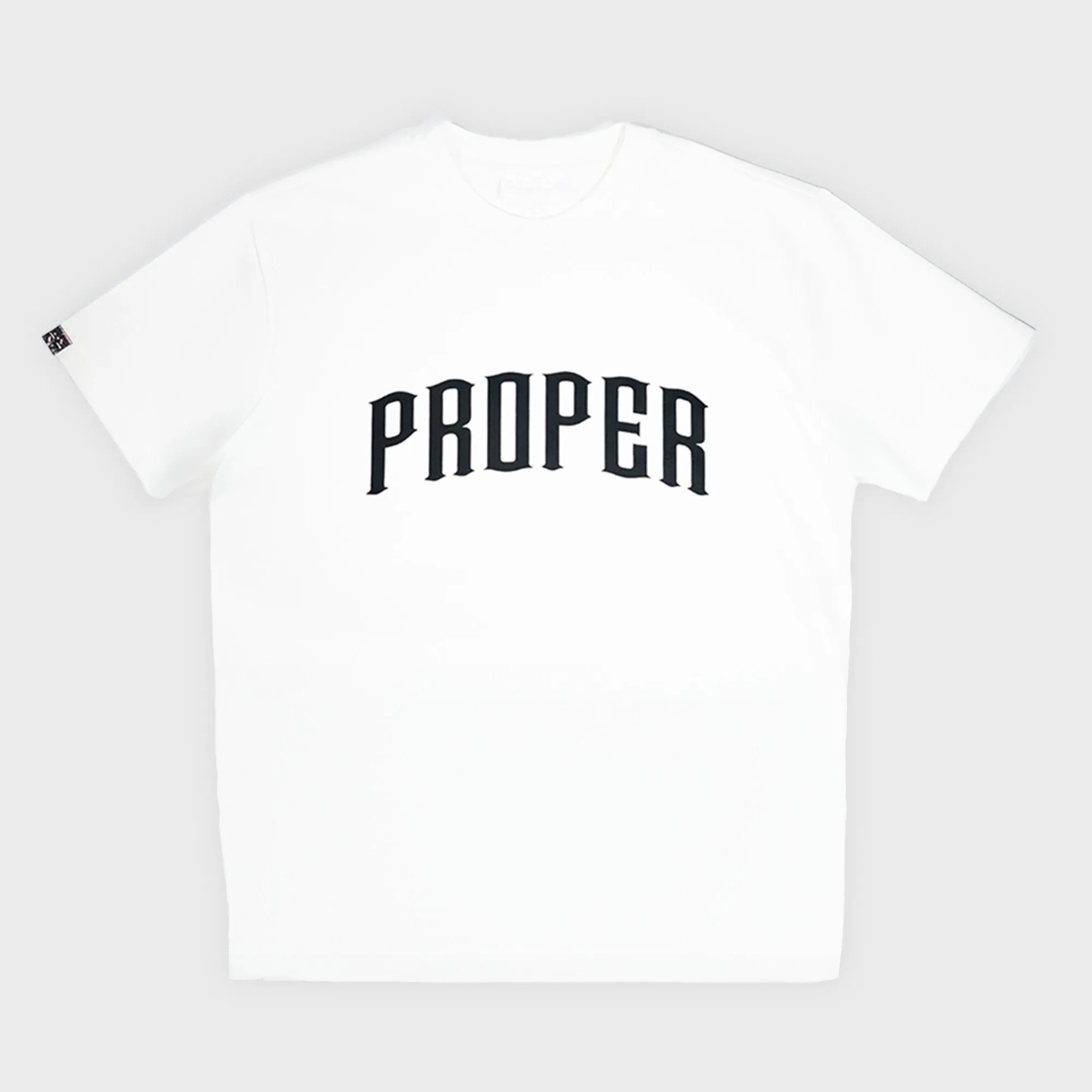 PROPER CURVED FITTED TEE WHITE