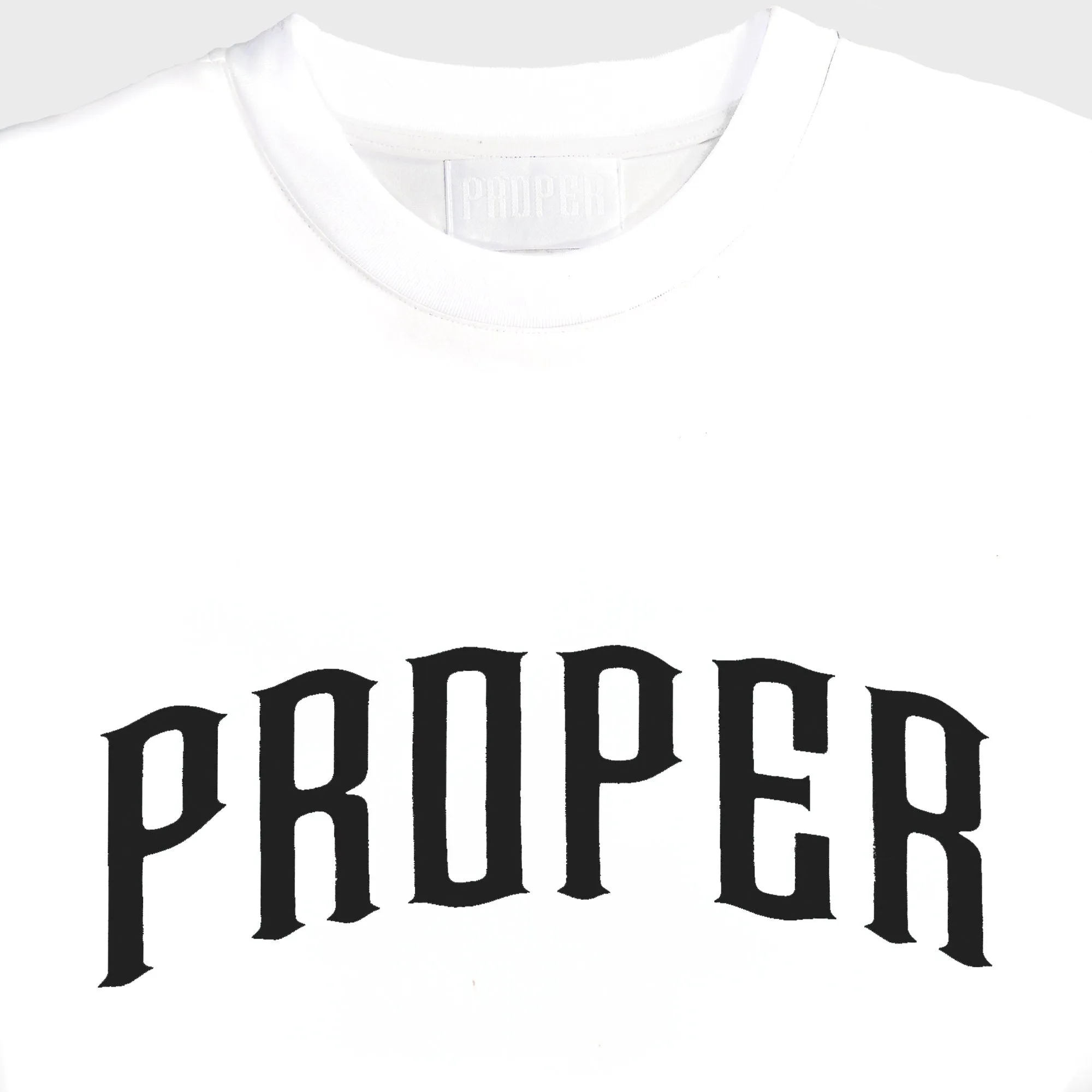 PROPER CURVED FITTED TEE WHITE