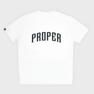 PROPER CURVED FITTED TEE WHITE