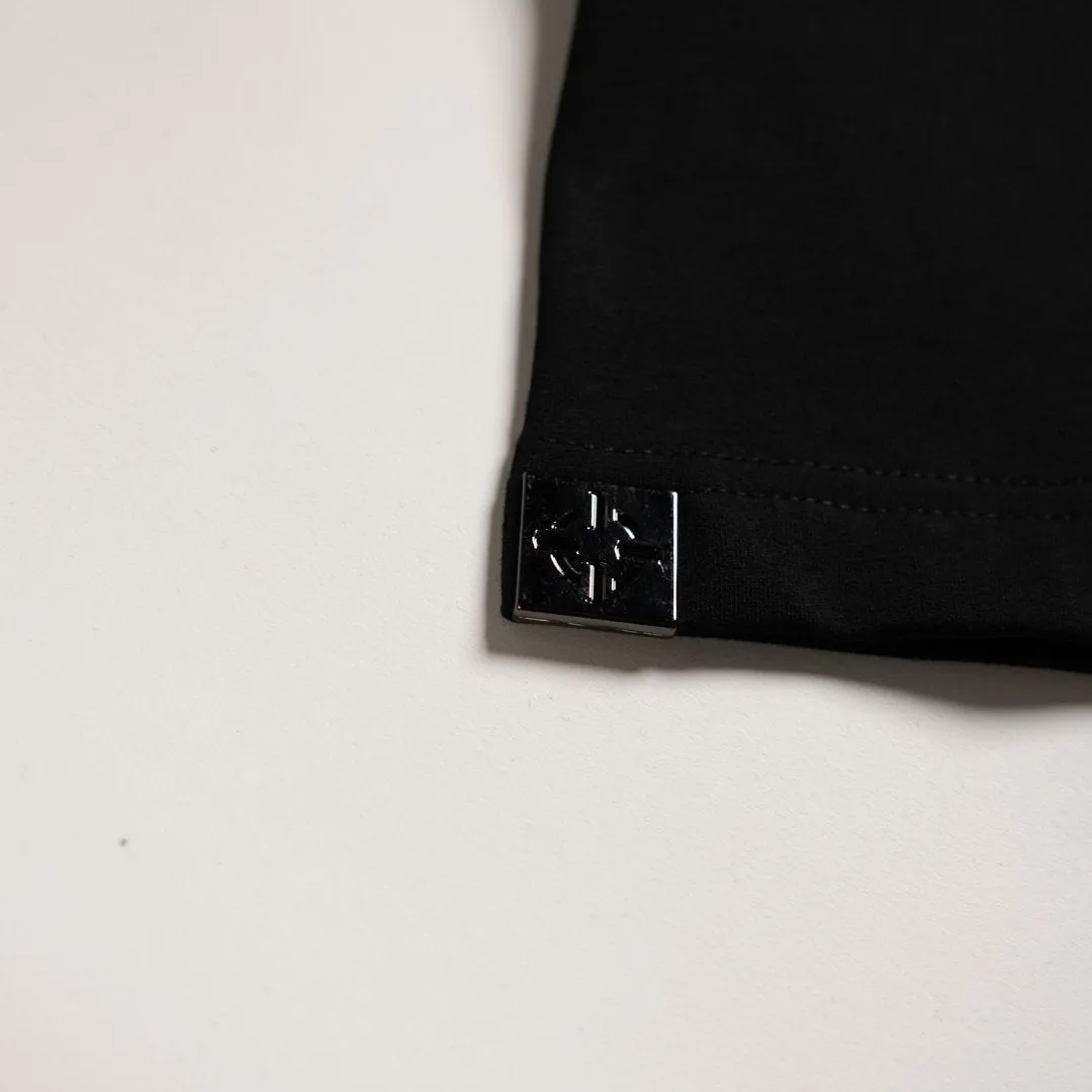 PROPER FITTED EMBROIDERY TEE BLACK