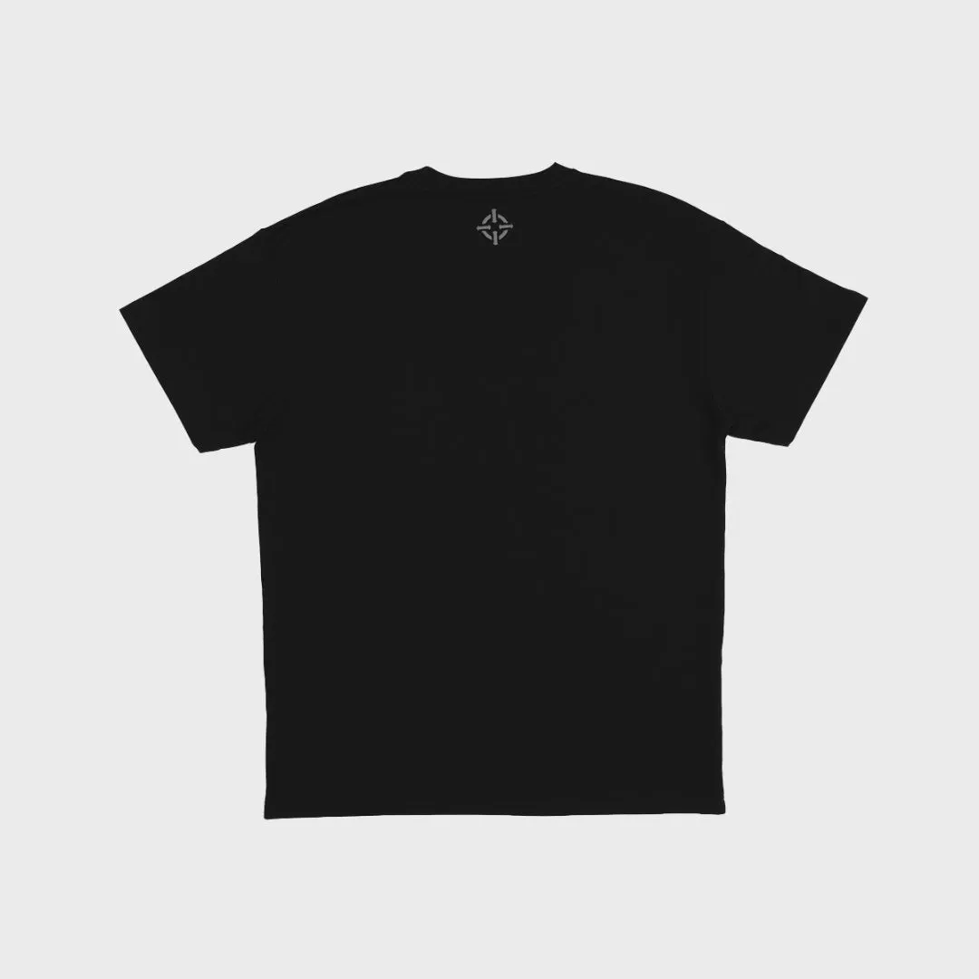 PROPER FITTED EMBROIDERY TEE BLACK