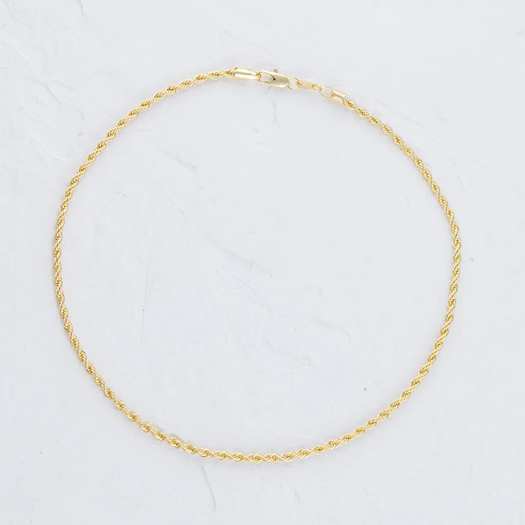 Rope link chain necklace- 3mm