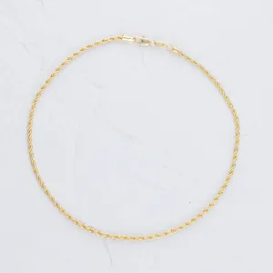 Rope link chain necklace- 3mm