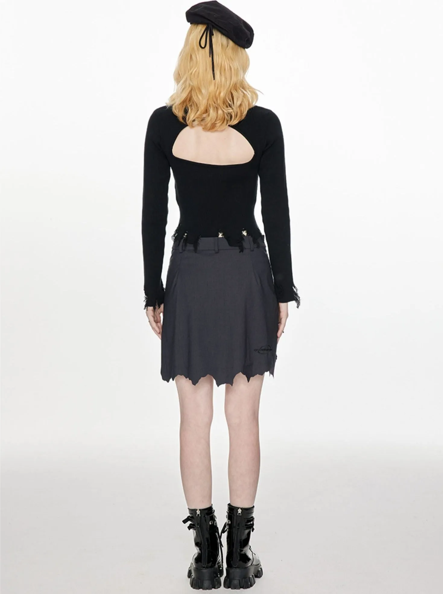 Trendy Pocket Logo Mode Skirt