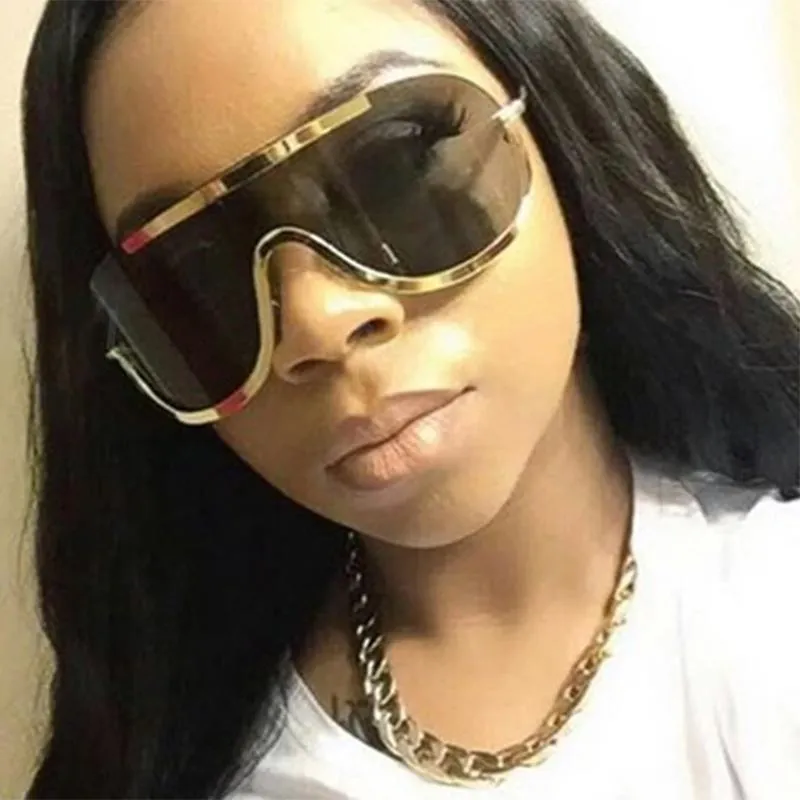 Trendy Shield Feminine Sunglasses