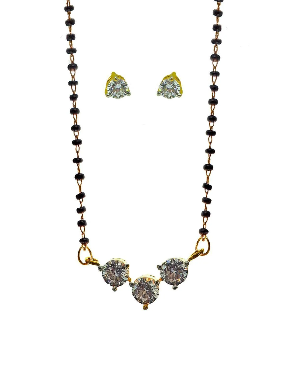 Zevarly Ojas Designer American Diamond Mangalsutra