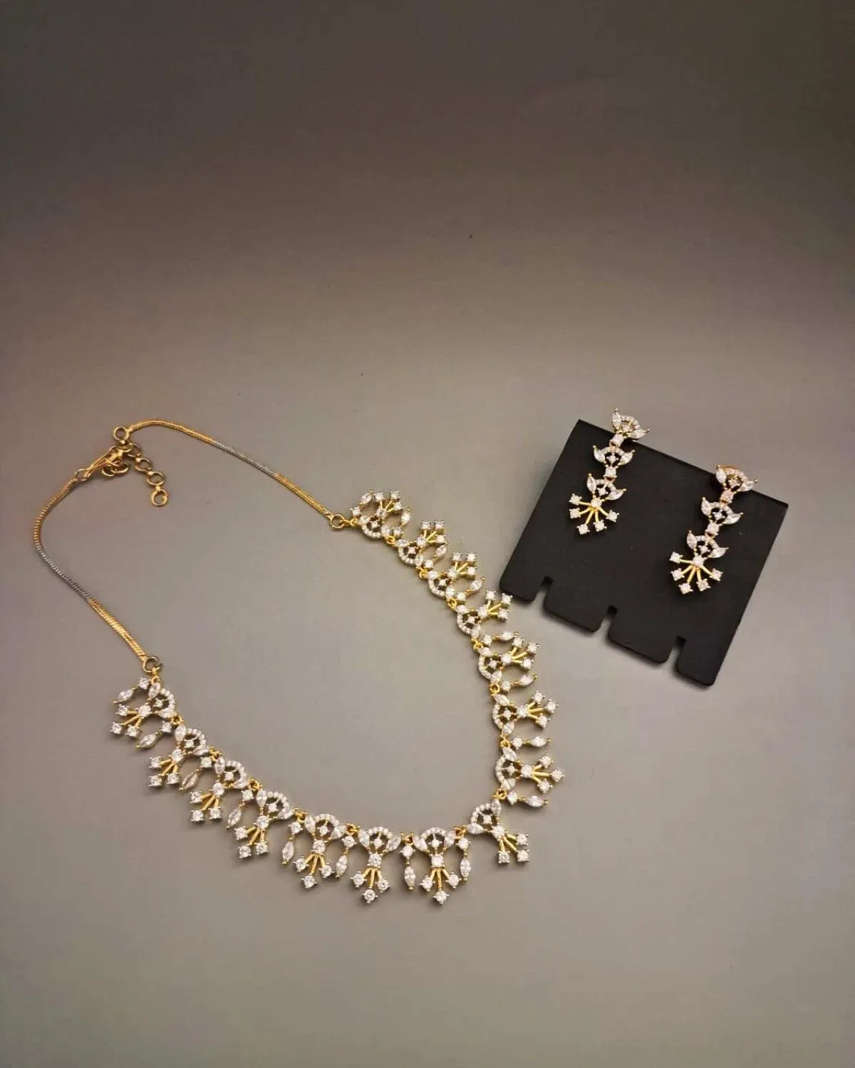 Zevarly Sulekha American Diamond Loose Necklace Set