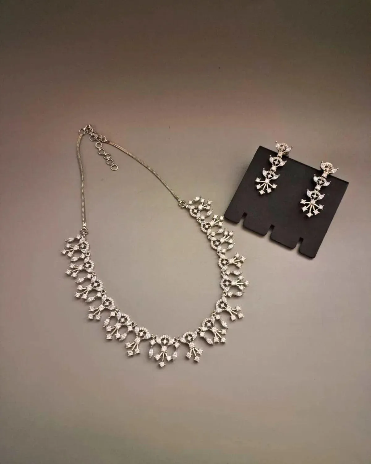 Zevarly Sulekha American Diamond Loose Necklace Set